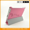 For Apple iPad2 Pink Microfiber Case, Stand Smart Cover for iPad 2, Folding Leather Protective Case with Smart Cover Function