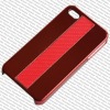 For Apple iPhone 4S red chrome carbon case