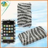 For Apple iphone 3G 3GS fashion zebra rhinestone bling case