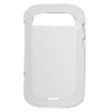 For Blackberry 9900/ 9930 Leather skin Hard Plastic case Carbon fiber Pattern White Color
