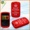 For Blackberry Curve 8520 9300 Red color Keep Korma And CURRY ON Mobile phone design silicone case