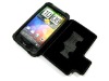 For HTC Desire HD High Quality Delux PDA Hang Leather Case with leather cover and belt clip