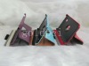 For HTC Flyer Rotatable Leather Case with Built-in Stand & Cutout Logo