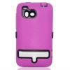 For HTC Incredible HD Double Hard Case Plastic+Silicon Meterial