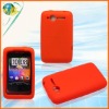 For HTC Wildfire 6225 orange colorful rubber skin silicone cover case