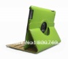 For IPad 2 PU leather rotating 360 degree case with stand