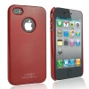 For Iphone 4 Stylish PC Mesh Hard Back Case (Red)