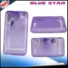For Motorola XT615 Poly Skin Phone Cover-Clear S Line Design
