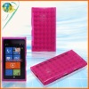 For Nokia Lumia 900 Trasparent clear pink cover cellphone tpu case
