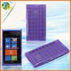 For Nokia Lumia 900 Trasparent clear purple soft gel tpu mobile phone case