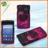 For Samsung Captivate i897 rubberized crystal heart design cellphone case