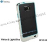 For Samsung Galaxy S2 i9100 Bumper Frame Case Skin TPU Cover + Color White&Light Blu + 10 Colors for Choice + Retail Box Packing