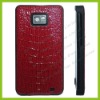 For Samsung i9100 Galaxy S 2 II Back Cover Case with Crocodile style leather coating