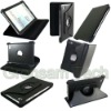 For Tablet Samsung Galaxy Tab 7.7 P6800 Rotatable Leather Case Black Color