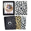 For iPAD Leopard veins leather back cover