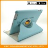 For iPad 2 360 degree Rotating Magnetic Leather Case Smart Cover Swivel Stand Blue