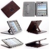 For iPad 2 Classic book multi-stand with Luxurious Style Vintage Crazy Horse leather sleeves