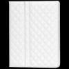 For iPad 2 White Luxury Quilted Leather Case