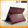 For iPad 2 alligator croco Foldable leather case, Folio Leather Case with sleep and wake up function for apple iPad 2, 8 colors