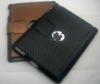 For iPad 2 carbon fiber case /cover/ skin w/Stand , Black & Brown