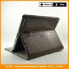 For iPad 2 crocodile PU Leather Case Cover, Leather Smart Cover Case for apple iPad2G, with wake up and go to sleep function,OEM