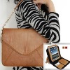 For iPad 2 fashion zipper handle genuine leather bag