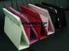 For iPad 2 leather case /cover/ skin w/Stand , Black
