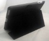 For iPad 2 leather case /cover/ skin w/Stand , Black & Brown