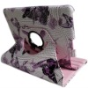 For iPad2 360 rotary Butterfly style full protection double skin PU leather cover