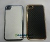 For iPhone 4 4G Aluminum Carbon Fiber Case W/ Retail Package, Black & White