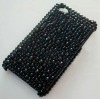 For iPhone 4 4S Fashion Black Bling Case