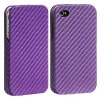 For iPhone 4 4s Carbon Fiber Flip Leather phone Case