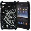For iPhone 4 Case Diamond Hard Cover Case (Butterfly)