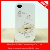 For iPhone 4 Happymori coffee cup story PC protective case