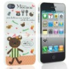 For iPhone 4 Lovely Animal Design Hard Back Plastic Cellphone Case