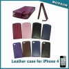 For iPhone 4 leather case