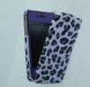 For iPhone 4S For iPhone 4 Leather Case Leopard Pattern