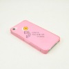 For iPhone 4S Pink Back Case Cover, Protective Back Shell for iPhone4S, For iPhone 4G Hard Back Shell, 0.5mm Thick, 9 colors