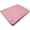 For ipad 2 pink color genuine leather stand case cover with sleep /wake up function