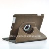 For ipad2 luxury leather case with rotatable stand