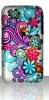 For iphone 3G case,Purple,Blue Flowers design case for iphone 3g
