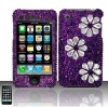 For iphone 3G case, full diamond flower case for iphone 3g