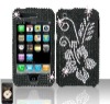 For iphone 3G case, full diamond flower case for iphone 3g