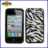 For iphone 4&4S Silicone Case,Zebra Silicone Case for iphone 4&4S,Black/White Color,Laudtec