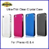 For iphone 4 4S Ultra-Thin Hard Case,Crystal Hard Case,Cover Case for iphone 4 4S,Mix Colors,Laudtec