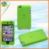 For ipod touch4 rubberized neon Green hard case