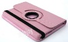 For kindle fire PU leather case 360 rotating with stand black