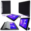 For new design Samsung Galaxy Tab 10.1 P7510 P7500 leather case black