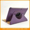 For samsung galaxy tab 8.9 inch rotatable PU Leather case, Purple Stand Leather case for Samsung P7300/P7310, 11 colors, OEM