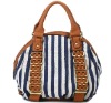 Formal  Lady's Tote Bag, Printed Stripe Canvas bag